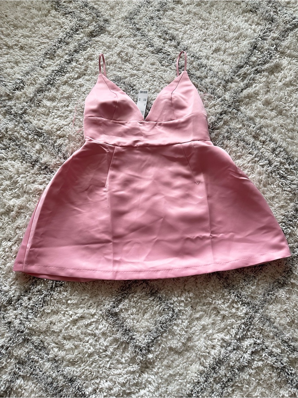 Kimchi blue Pink satin mini dress with spaghetti straps
